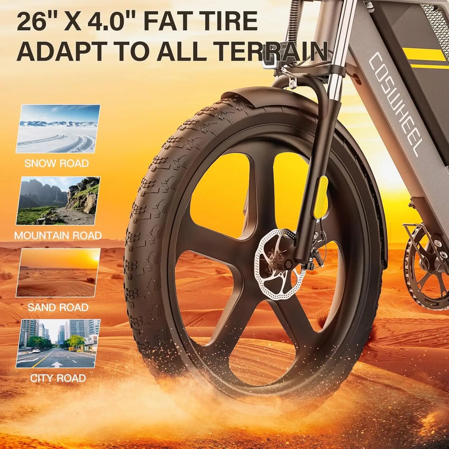 COSWHEEL 26Inch Electric Bike