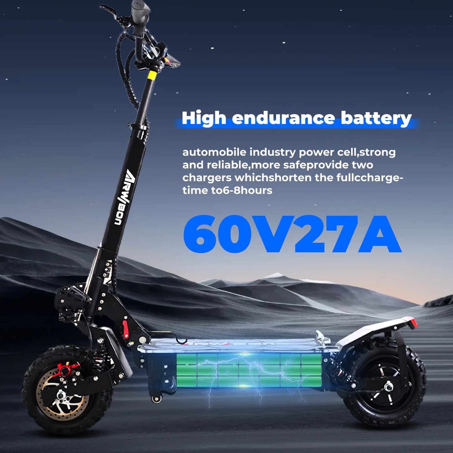 2800w Dual Motor Electric Scooter, 40MPH 11 "Vacuum Off Road Wheel Belt Double Shock Absorbed Folding Adult Off Road Scoote