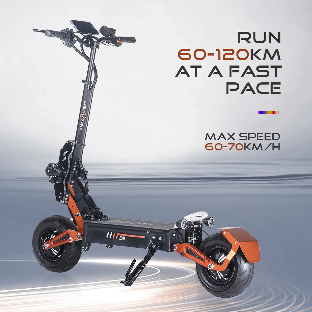 Obarter-D5 Electric Scooter with Removable Battery, On-road E-scooters, 12 "Fat Tire, 5000W