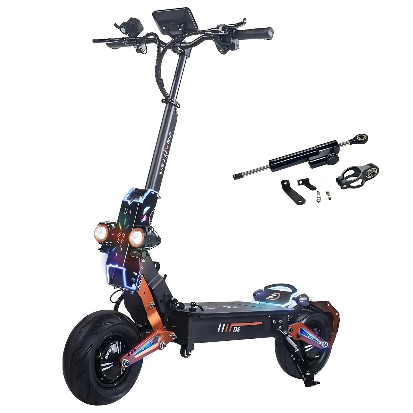 Obarter-D5 Electric Scooter with Removable Battery, On-road E-scooters, 12 "Fat Tire, 5000W