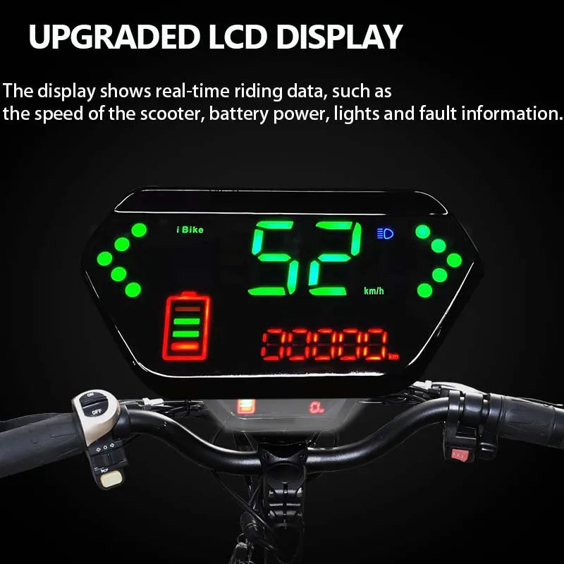 100KM Long Range Electric Scooter 48V-72V Lithium Battery Foldable Scooter Electric 11" OFF Road Tire Trottinettes électriques
